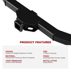 APS - APS HT24CCG50 Class III 2" Trailer Receiver Hitch for 07-14 FJ Cruiser - Image 5