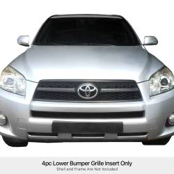 APS - APS Wire Mesh Bumper Grille Black for 09-12 Toyota RAV4 GR20GEE80H - Image 1
