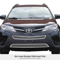 APS - APS Wire Mesh Bumper Grille Polish for 13-15 Toyota RAV4 GR20GEE82T - Image 1