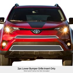 APS - APS Wire Mesh Bumper Grille Polish for 16-18 Toyota RAV4 GR20GEE84T - Image 1