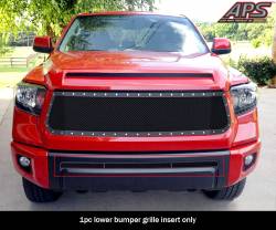 APS - APS Wire Mesh Bumper Grille Black for 14-21 Toyota Tundra GR20GEI88H - Image 1