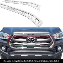 APS - APS Wire Mesh Grille Polish for 16-19 Toyota Tacoma SR5 GR20GFC29S - Image 1