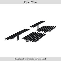 APS - APS Stainless Billet Bumper Grille Black 03-05 Silverado 1500/HD GR03HGI44J - Image 2
