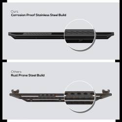 APS - APS Truck Armor Running Boards Black 04-14 Ford F150 Extended IA06SAG6B - Image 4