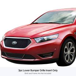 APS - APS Stainless Billet Bumper Grille Black 13-19 Ford Taurus GR06FEI38J - Image 1