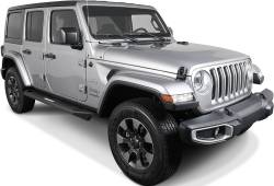 APS - APS Truck Armor Running Boards Black for 18-25 Wrangler JL 4DR IA10SAA1B - Image 2