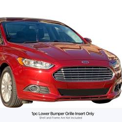 APS - APS Stainless Billet Bumper Grille Black 13-16 Ford Fusion GR06FEI41J - Image 1