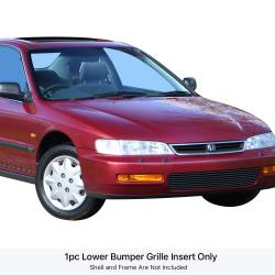 APS - APS Stainless Billet Bumper Grille Black 96-97 Honda Accord GR08FGA35J - Image 1