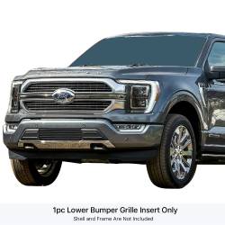 APS - APS Stainless Billet Bumper Grille Black 21-23 Ford F150 GR06FFB34J - Image 1