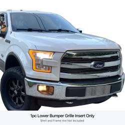 APS - APS GR06FFC13S Stainless Billet Bumper Grille Polish for 15-17 Ford F150 - Image 1