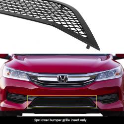 APS - APS Wire Mesh Bumper Grille Black 16-17 Honda Accord Sedan GR08GFC51H - Image 1