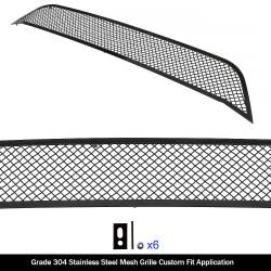 APS - APS Wire Mesh Bumper Grille Black 16-17 Honda Accord Sedan GR08GFC51H - Image 2