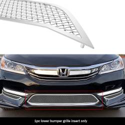 APS - APS Wire Mesh Bumper Grille Polish 16-17 Honda Accord Sedan GR08GFC51T - Image 1
