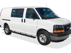 APS - APS IStep 5" Running Boards Black 03-25 Express/Savana Van IB03EDJ0B - Image 2