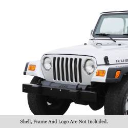 APS - APS Stainless Billet Grille Black for 97-06 Jeep Wrangler TJ GR10FED92J - Image 1