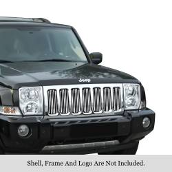 APS - APS Stainless Billet Grille Polish for 06-10 Jeep Commander GR10FED99S - Image 1
