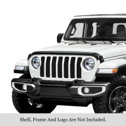 APS - APS Stainless Billet Grille Black for 20-21 Jeep Gladiator JT GR10FEJ45J - Image 1
