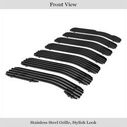 APS - APS Stainless Billet Grille Black for 20-21 Jeep Gladiator JT GR10FEJ45J - Image 2