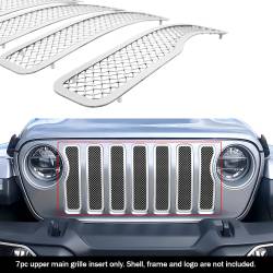 APS - APS Wire Mesh Grille Polish for 20-21 Jeep Gladiator JT GR10GEJ45T - Image 1