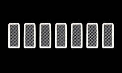 APS - APS Wire Mesh Grille Polish for 11-13 Jeep Grand Cherokee GR10GFH55T - Image 2