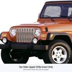 APS - APS Stainless Billet Grille Polish for 97-06 Jeep Wrangler TJ GR10HED90S - Image 1