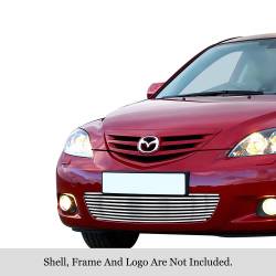 APS - APS Stainless Billet Bumper Grille Polish 04-06 Mazda 3 Sport GR13FFB37S - Image 1