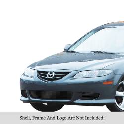 APS - APS Stainless Billet Bumper Grille Black 03-05 Mazda 6 GR13FFB61J - Image 1