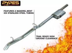 Pypes Performance Exhaust - Pypes SJJ21S Cat Back Exhaust System for 07-18 Jeep Wrangler JK 4DR - Image 2