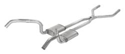 Pypes Performance Exhaust - Pypes SGF42R Back w/H-Pipe Split Rear Dual Exhaust System for 67-69 Crossmember - Image 1
