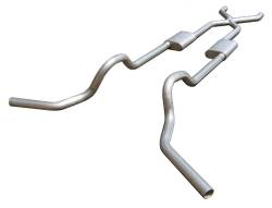 Pypes Performance Exhaust - Pypes SGT79T 2.5" S.S. Crossmember Back w/X-Pipe Exhaust System for 67-74 GM - Image 1