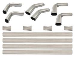 Pypes Performance Exhaust - Pypes SVV43 3" Stainles Steel Low Profile Oval Exhaust Builders Kit - Image 1