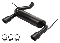 Pypes Performance Exhaust - Pypes SJJ20SB Dual Exit Axle Back Black Exhaust System for 07-18 Wrangler JK - Image 1