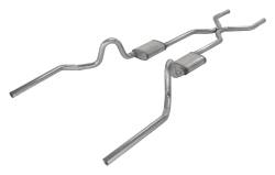 Pypes Performance Exhaust - Pypes SGA43R Crossmember Back w/H-Pipe Split Rear Dual Exhaust for 64-74 A-Body - Image 1