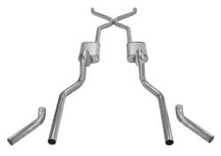 Pypes Performance Exhaust - Pypes SGC40S 2.5" Crossmember Back Exhaust Kit w/H-Pipe for 55-57 Tri-Five Chevy - Image 1