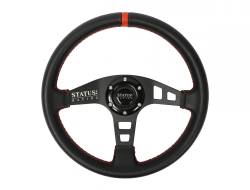 PRP - PRP SRG162 Flat Leather Steering Wheel 13" Diameter Red - Image 1