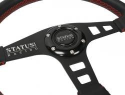 PRP - PRP SRG162 Flat Leather Steering Wheel 13" Diameter Red - Image 2