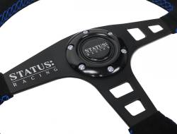 PRP - PRP SRG151 Flat Suede Steering Wheel 13" Diameter Blue - Image 2