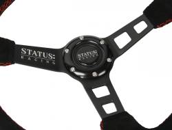 PRP - PRP SRG142 Deep Dish Suede Steering Wheel 13" Diameter Red - Image 2