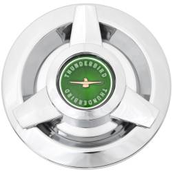 Wheel Vintiques - Wheel Vintiques 1038-GRNR 6" T-Bird 3-Bar Green Chrome Cap - Image 1
