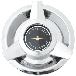 Wheel Vintiques - Wheel Vintiques 1038-BLKR 6" T-Bird 3-Bar Black Cap - Image 1