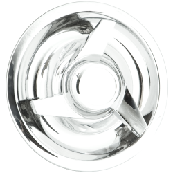 Wheel Vintiques - Wheel Vintiques 1018-C-1L 7" LH Plain Swept Knock-Off Chrome Cap - Image 1