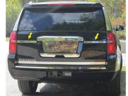 Quality Automotive Accessories - QAA LB55195 2Pc Stainless Rear License Trim for 2015-2020 Chevrolet Suburban - Image 1