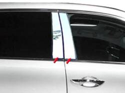 Quality Automotive Accessories - QAA PP14297 4Pc Stainless Steel Pillar Trim for 14-20 Acura MDX - Image 1