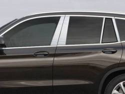 Quality Automotive Accessories - QAA PP18942 8Pc Stainless Steel Pillar Trim for 2018-2024 BMW X3 - Image 1