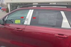Quality Automotive Accessories - QAA PP71820 4Pc Stainless Steel Pillar Trim for 2021-2025 Kia Sorento - Image 1