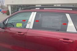 Quality Automotive Accessories - QAA PP71821 6Pc Stainless Steel Pillar Trim for 2021-2025 Kia Sorento - Image 1