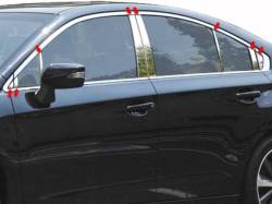 Quality Automotive Accessories - QAA PP15444 16Pc Stainless Steel Pillar Trim for 2015-2019 Subaru Legacy - Image 1