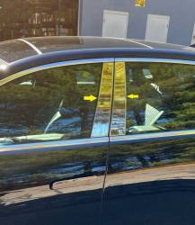 Quality Automotive Accessories - QAA PP73375 4Pc Stainless Steel Pillar Trim for 2023-2025 Genesis G90 - Image 1