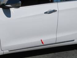 Quality Automotive Accessories - QAA TH13345 4Pc Stainless Rocker Panel Trim for 2013-2017 Hyundai Elantra - Image 1