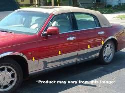 Quality Automotive Accessories - QAA TH38611 6Pc Stainless Rocker Panel Trim for 1998-2004 Lincoln Continental - Image 1